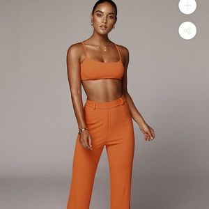 Orange Ribbed set